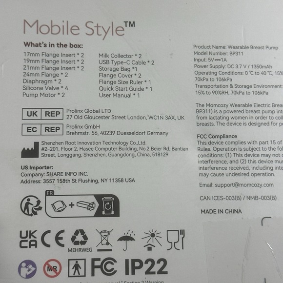 Momcozy Mobile Flow  Hands-Free Breast Pump - Open Box - Picture 16 of 16